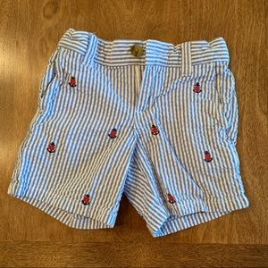 Janie And Jack Nautical Seersucker Boys Shorts